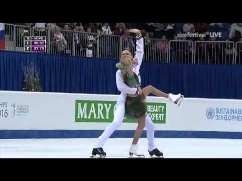 2016 Euros   Pairs SP   Tatiana Volosozhar & Maxim Trankov   Nagada Sang Dhol