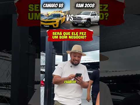 ele fez um bom negócio no Camaro V8 na Dodgeram ? #uaiveiculos #pastor #camaro #dodgeram #catira