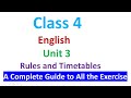 Class 4 English Unit 3 Exercises Grade 4 English Unit 3 Class 4 English Chapter 3