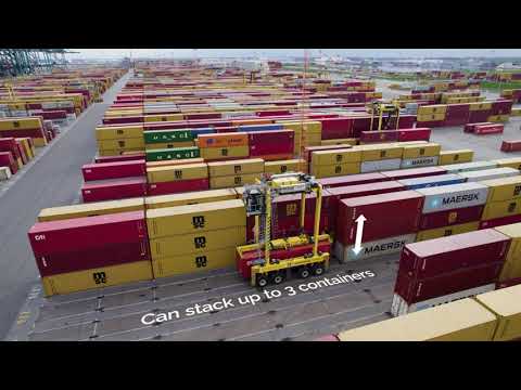 PSA, MPET and ATS launch a 100% electric straddle carrier