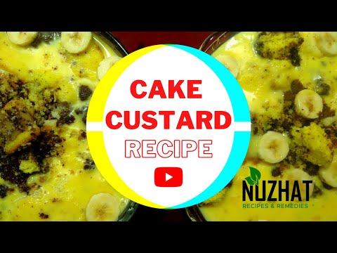 How to Make Custard | Cake Custard Recipe | Healthy Dessert Recipe by Nuzhat Diaries | Mango Custard