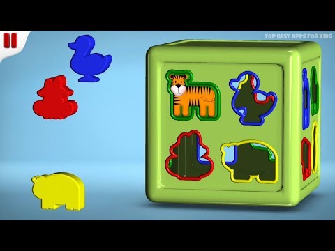 Learn shapes for kids with Shape Sorter Cognitive and Matching Toy App - YouTube