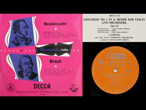 Bruch: Violin Concerto No 1 (Alfredo Campoli, violin)