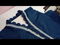 Attractive Neck Design With Cutwork And Lace Cutting And Stitching Kurti Neck Designs