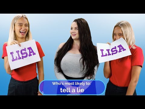 Lisa and Lena Play 'Who's Most Likely?'