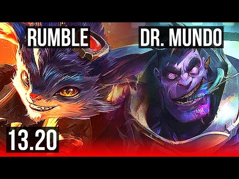 RUMBLE vs MUNDO (TOP) | 4/0/6, 1.2M mastery | EUW Master | 13.20