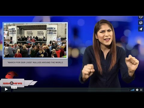 "March for our lives" rallies around the world (ASL - 3.24.18)