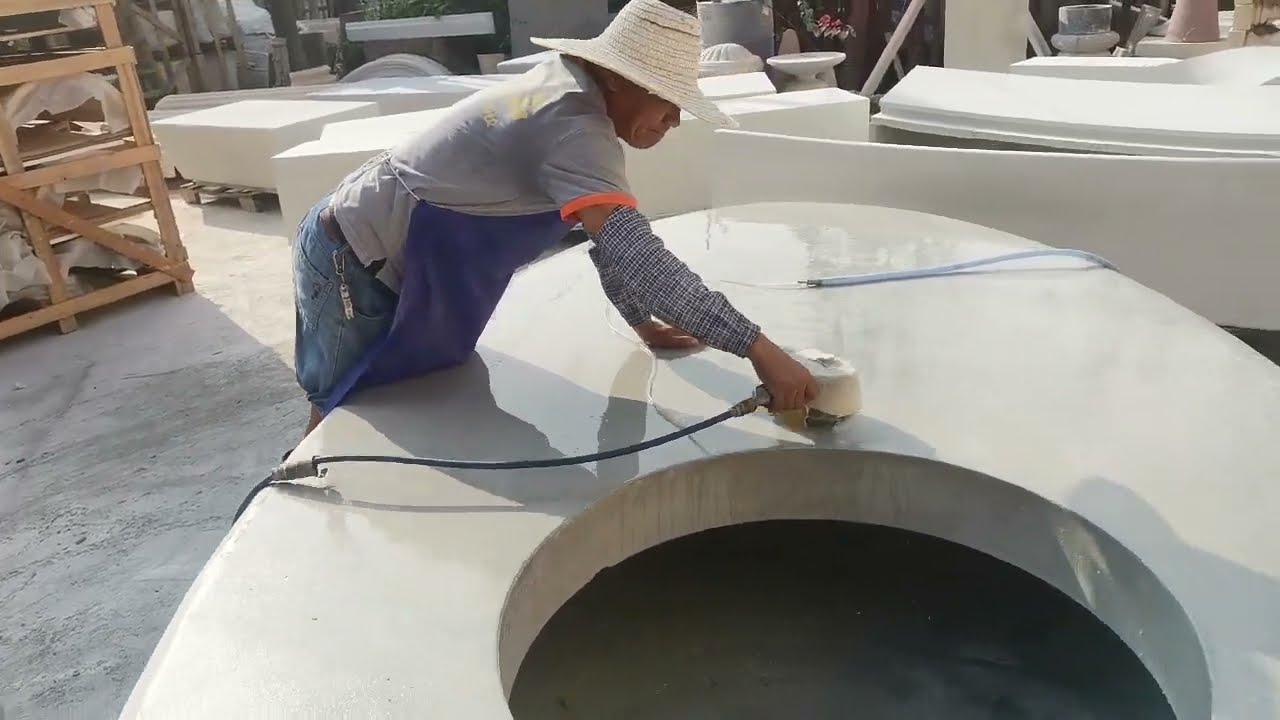 Custom-made GRC concrete planter for project!