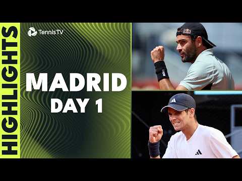 Jodar Takes on De Jong; Berrettini, Hurkacz & Cilic Also Feature | Madrid 2026 Day 1 Highlights