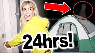 24 Hours On My Roof! Finding a REAL GHOST at 3am (Overnight)