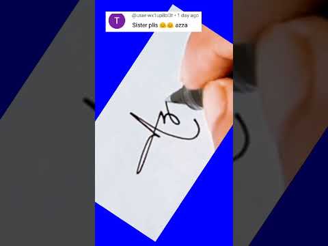 Azza| Signature style| How to signature your name #signature #handwriting  #shorts #youtubeshorts