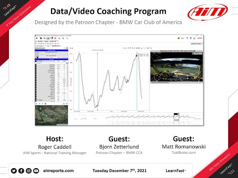 2-48 Data/Video Coaching Program - Live Webinar with Patroon Chapter BMW CCA on 12/07/21