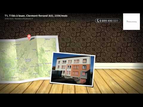 T1, T1bis à louer, Clermont-ferrand (63), 235€/mois
