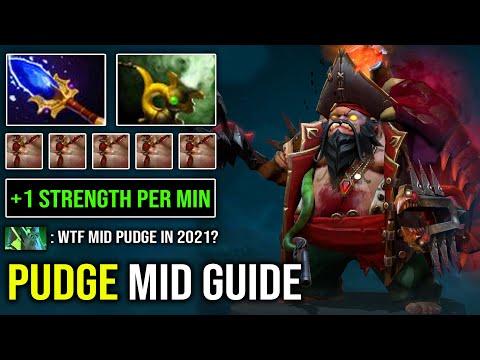 PUDGE MID IS BACK!! +1 Strength Flesh Heap Per Min | Nonstop Gank Side Lane 100% Deleted Necro DotA
