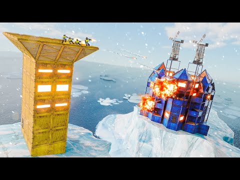 9,000 HOUR SOLO DEFENDS ICEBERG FORTRESS (1v8 Raid Defense) - Rust Movie