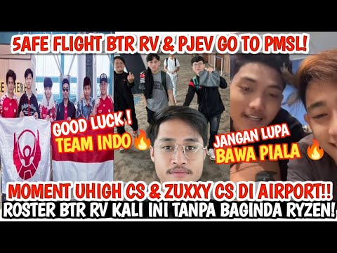 Finally‼️5afe Flight BTR RV & PJEV Go tO PMSL🔥Moment Uhigh CS & Zuxxy CS Di Airport‼️Pubg Mobile