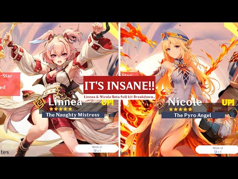 BIG UPDATE!! JUST IN NEW BETA! NICOLE+LINNEA AND WEAPON FULL DETAILED KIT BREAKDOWN | Genshin Impact