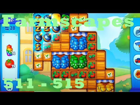 Farmscapes Level 511 - 515 HD Gameplay Walkthrough |  3 - match game | android | ios | pc | app