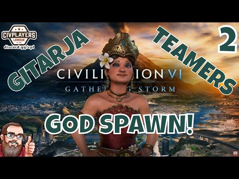 Civilization 6 | Gitarja God Spawn! | 6v6 Teamers With Fish | Civ 6 Competitive CPL MP Game | Part 2