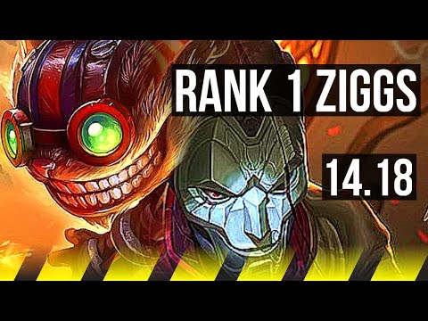 ZIGGS & Alistar vs JHIN & Rakan (ADC) | Rank 1 Ziggs, Rank 3 | NA Challenger | 14.18