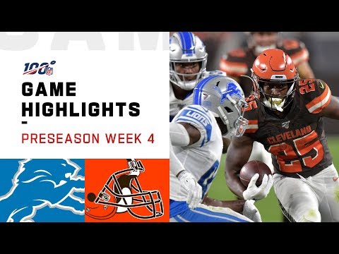 Lions vs. Browns Preseason Week 4 Highlights | NFL 2019 Video