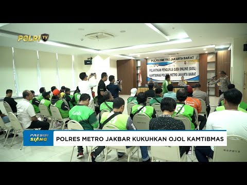 KAPOLRES METRO JAKARTA BARAT KUKUHKAN PENGURUS OJEK ONLINE KAMTIBMAS