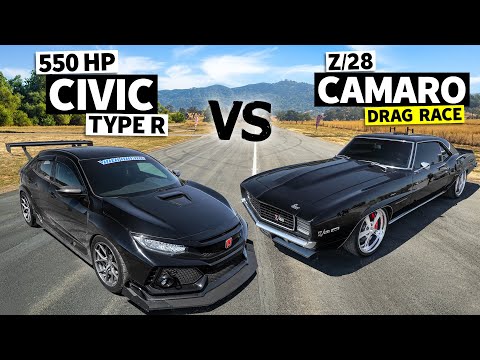 550hp Civic Type R vs "500hp" '69 Camaro Z/28 / HONDA vs HATERS