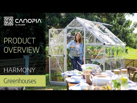 Växthus Canopia by Palram Harmony Aluminiumram med UV-Skyddad Polykarbonat & Ventilationsfönster, 2,3 m²