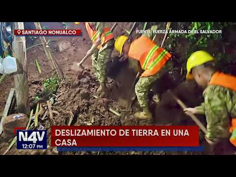 Deslizamiento de tierra afecta patio de una vivienda en Santiago Nonualco | N4V