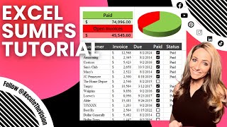 Sum with criteria. Use this formula to determine things like paid vs. unpaid. Find the totals of paid invoices compared to the totals of unpaid. - Excel Xpert tutorial video