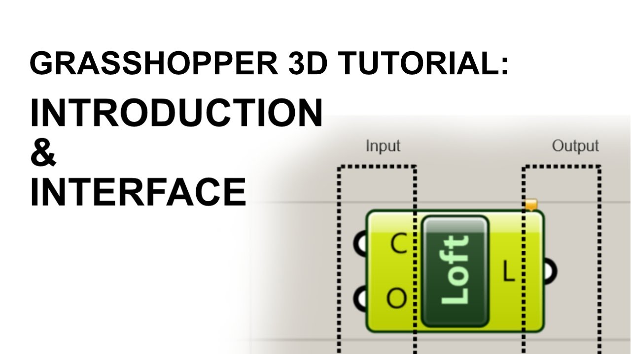 Grasshopper 3D tutorial series: Introduction & Interface