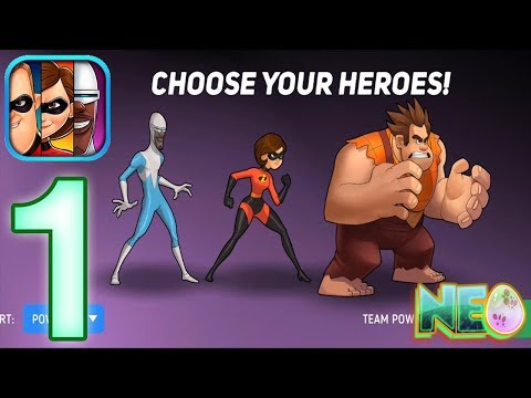 Disney Heroes: Battle Mode Gameplay Walkthrough Part 1 - Let's Save The Heroes! (iOS, Android)