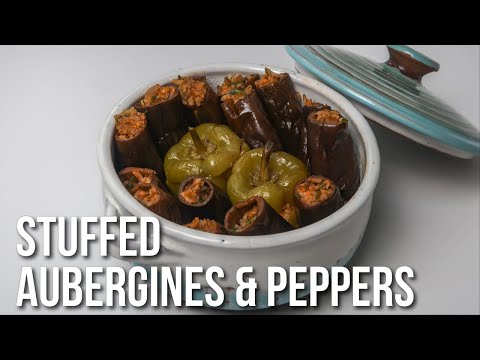 Egyptian Stuffed Vegetables Recipe - Aubergine and Pepper Mahshi