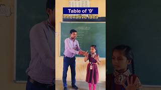 Table of 9 in an innovative manner | Multiplication table tricks #innovation #mathideas #magicalmath