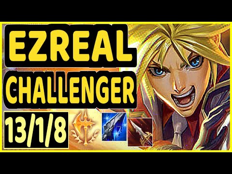 ATTILA (EZREAL) - QUADRAKILL 13/1/8 KDA BOTTOM ADC CHALLENGER GAMEPLAY - EUW