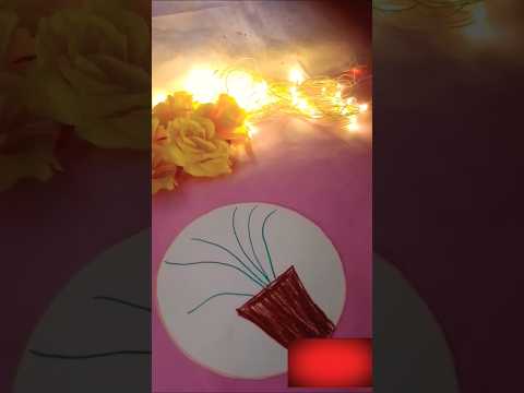 Paper craft #flowers #flowers vase #craftidias #crafting #artist #youtube #youtubeclip #shortvideo