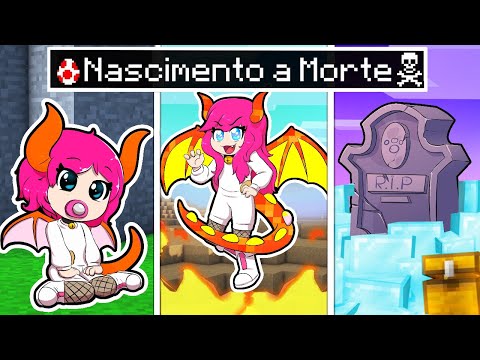 CICLO de VIDA de um DRAGÃO de FOGO no MINECRAFT (Nascer, Crescer, Envelhecer e Morre)