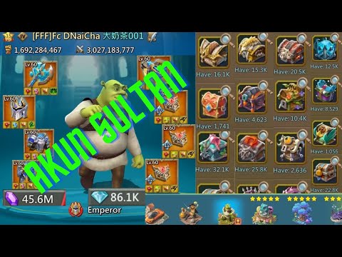 Overviews Akun SULTAN terKAYA. (Reaction) - Lords Mobile