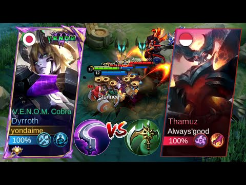 DYRROTH VS THAMUZ🔥WHO IS THE STRONGEST FIGHTER? DYRROTH BEST BUILD | MLBB
