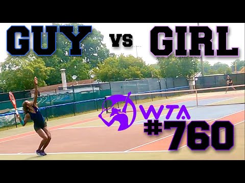 EX-COLLEGE GUY vs WTA PRO - Tennis Highlights