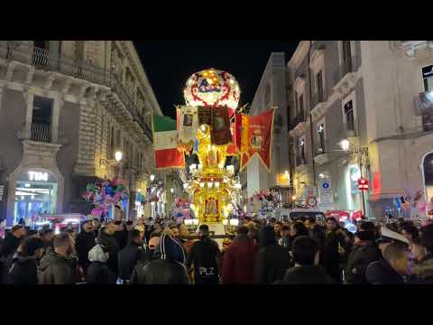 Festa di S. Agata ‘23 - Catania.                Cereo Villaggio S. Agata in via Etnea
