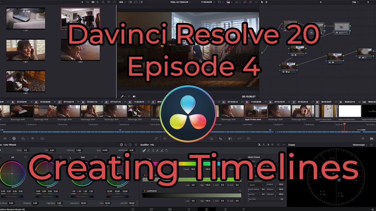 Davinci Resolve 20 - Episode 4 - Creating Timelines