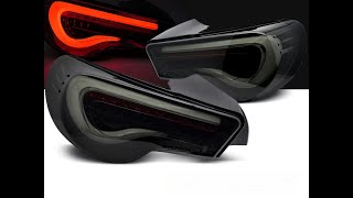Zadní světla Toyota GT86 12-21 LED BAR černá/kouřová/červená SEQ