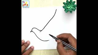 How to Draw a Flying Bird for Kids