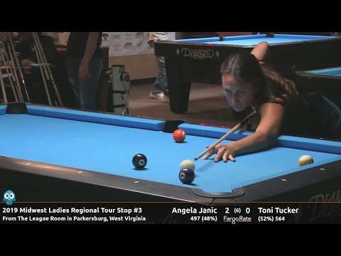 Angela Janic vs Toni Tucker (Semifinals) - 9 Ball - 2019 MLRT Stop #3