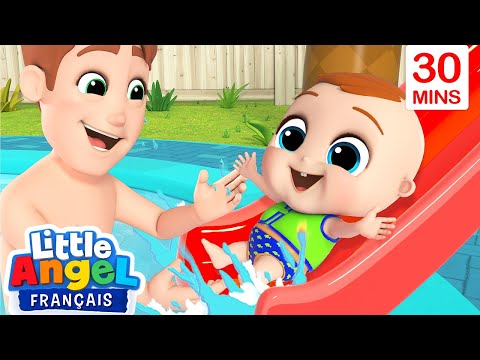 La piscine | Comptines avec Bébé Louis | Little Angel Français