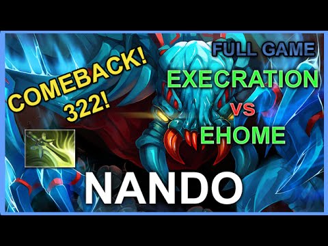Execration Nando Weaver | COMEBACK | vs EHOME - TI6 - Full Game