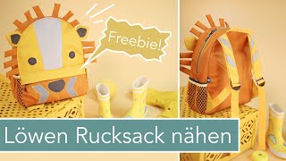 Kinder Rucksack Leo nähen - kostenlose Anleitung #KinderrucksackLeo