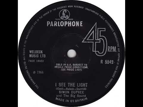 UK New Entry 1967 (10) Simon Dupree & The Big Sound - I See The Light