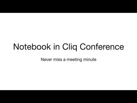Notebook for Cliq extension